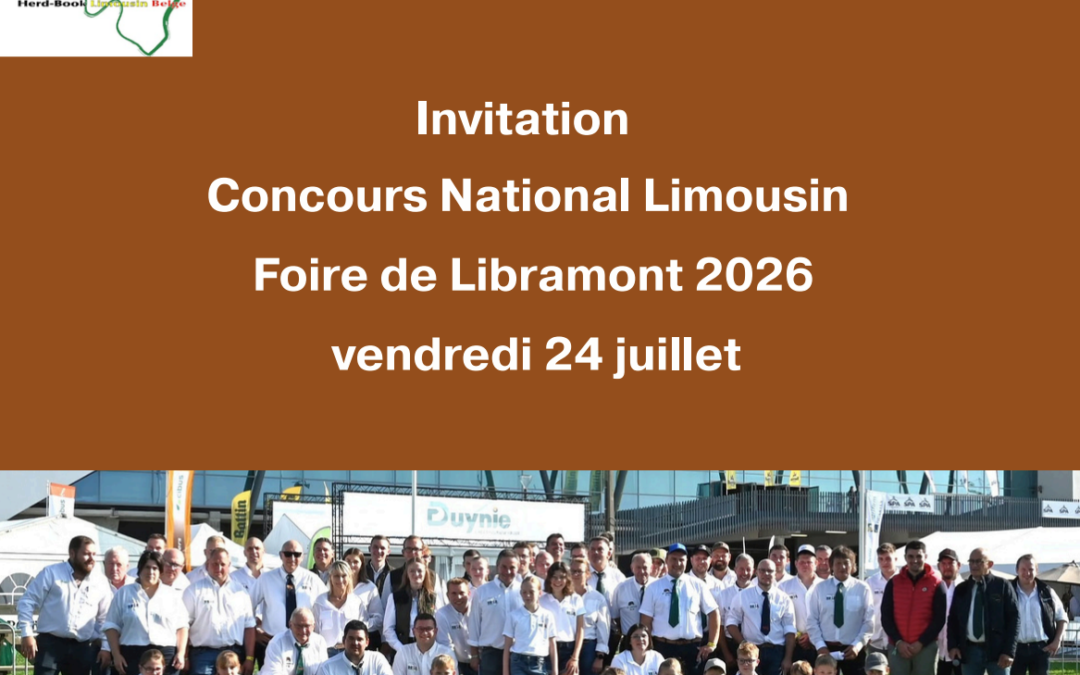 Concours National Limousin – Foire de Libramont 2026 – vendredi 24 juillet