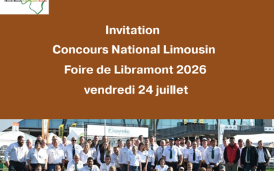Concours National Limousin – Foire de Libramont 2026 – vendredi 24 juillet